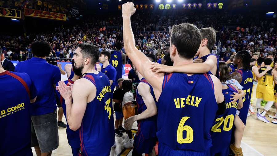 El Barça, celebrando El Barça, celebrando