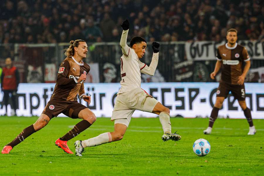 Jamal Musiala war gegen den FC St. Pauli erneut der beste Spieler auf dem Platz.