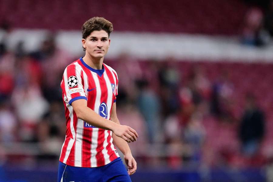 Julián Álvarez, durante el Atlético de Madrid-Manchester United Julián Álvarez, durante el Atlético de Madrid-Manchester United