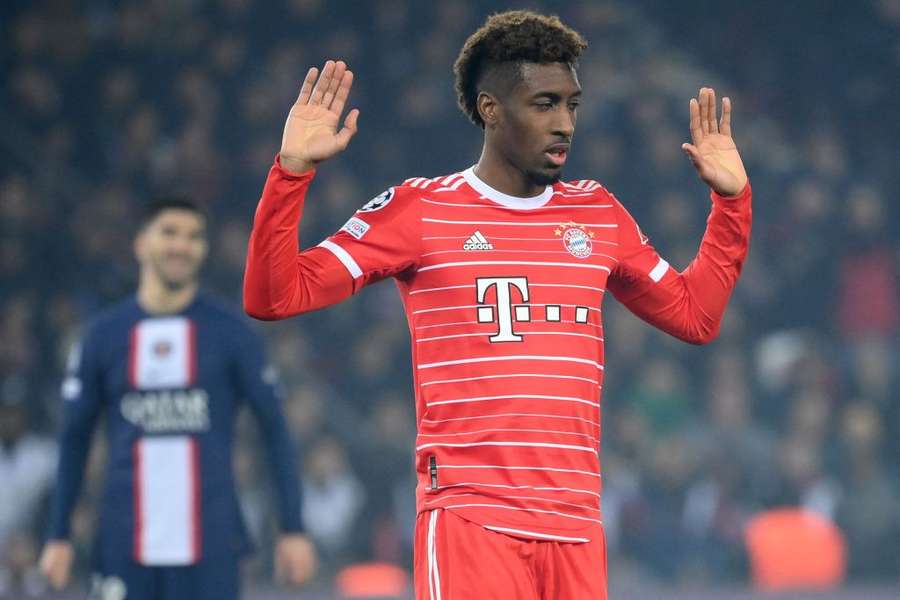 Kingsley Coman svou branku proti PSG neslavil. Kingsley Coman svou branku proti PSG neslavil.