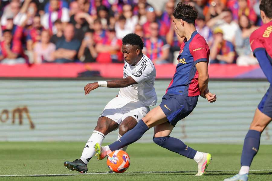Vinicius, en el partido contra el Barcelona.