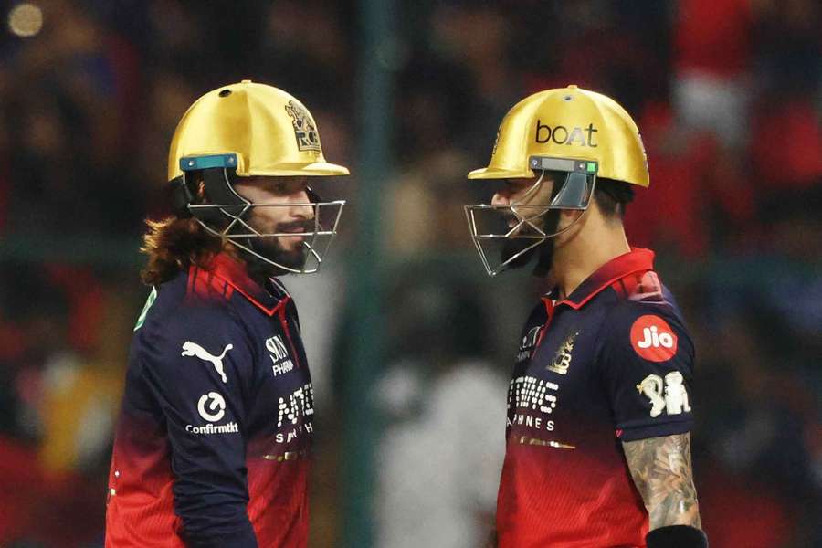 Rajat Patidar, left, and Virat Kohli in the middle for RCB Rajat Patidar, left, and Virat Kohli in the middle for RCB