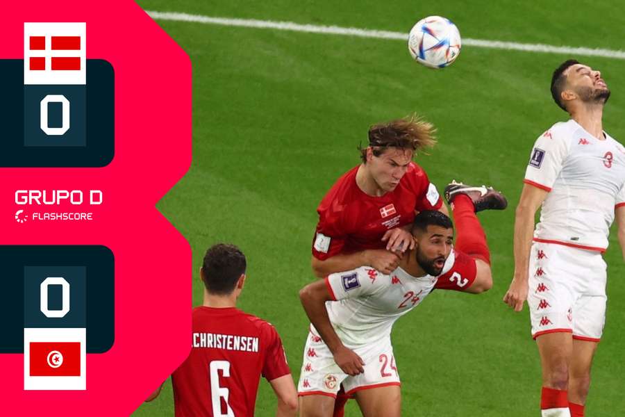 O primeiro 0 a 0: Dinamarca e Tunísia passam em branco na estreia