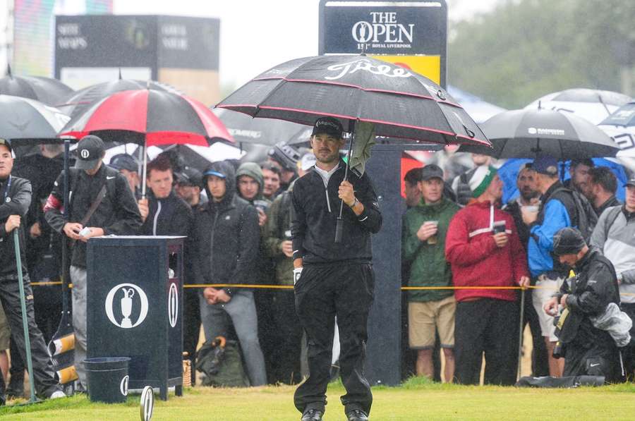 Harman on the 10th tee at The Open