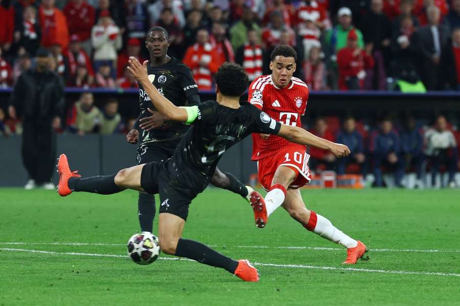 Jamal Musiala bei Bayerns Champions-League-Spiel gegen PSG Jamal Musiala bei Bayerns Champions-League-Spiel gegen PSG