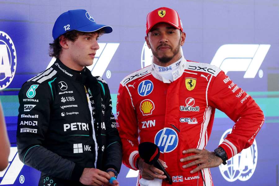 Antonelli, junto a su ídolo, Hamilton Antonelli, junto a su ídolo, Hamilton