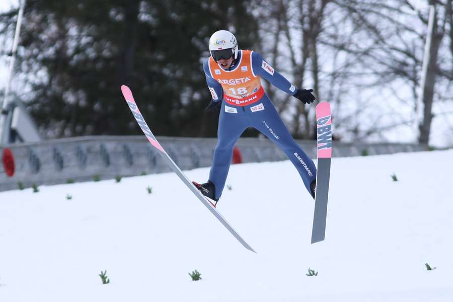 Piotr Żyła podczas MŚ w lotach w Oberstdorfie