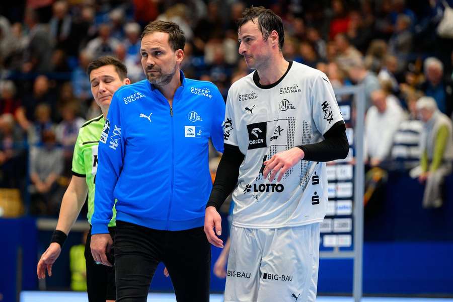 Viktor Szilágyi (l.) und Domagoj Duvnjak im Dezember