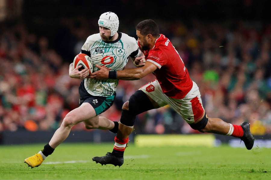 Mack Hansen in action for Ireland