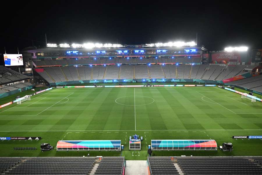 A general view shows the Eden Park stadium in Auckland