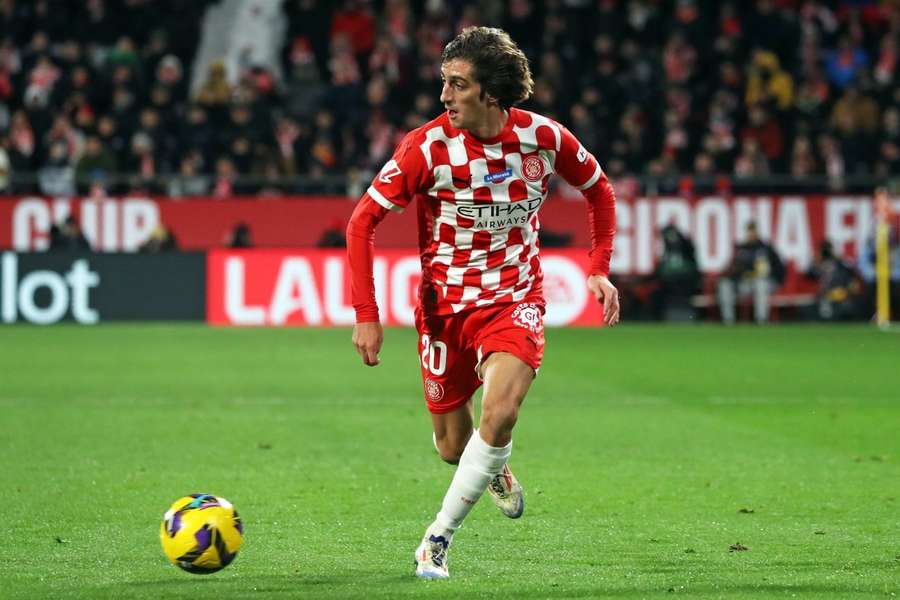 Girona winger Bryan Gil in action