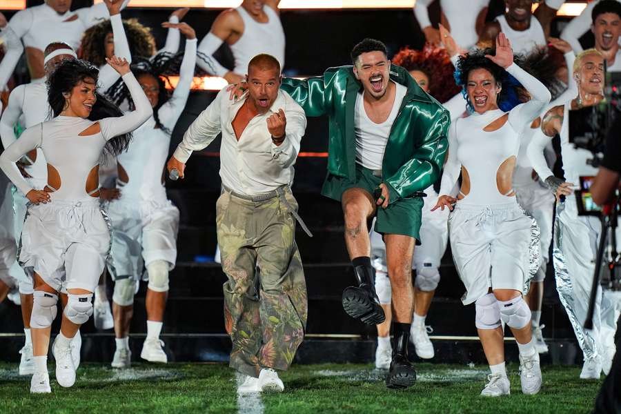 O show de Pedro Sampaio e Ricky Martin no intervalo do jogo no Rio O show de Pedro Sampaio e Ricky Martin no intervalo do jogo no Rio