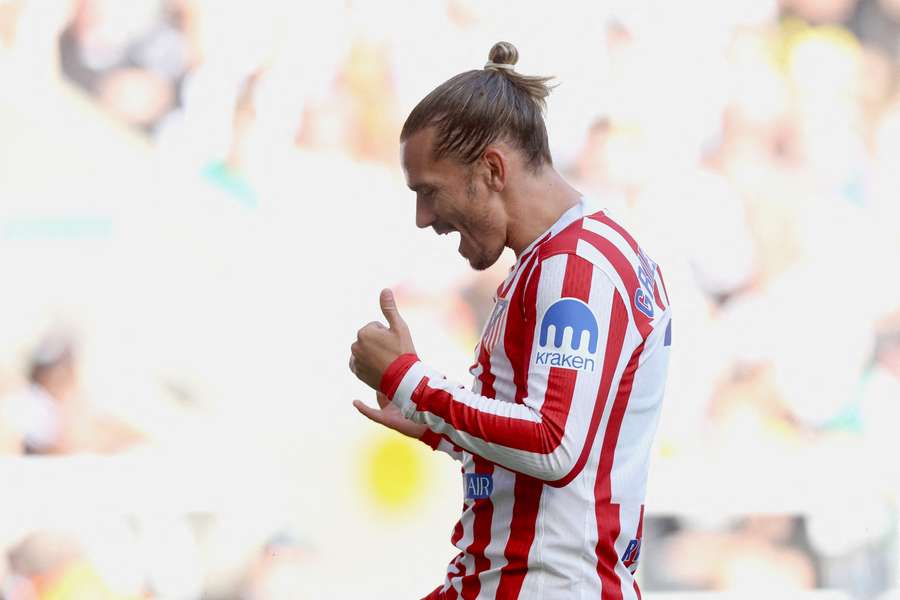 Griezmann célébrant son but ce samedi.