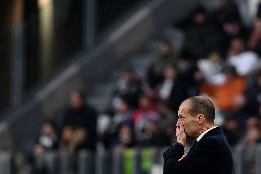 Allegri lors de la défaite face à Monza.