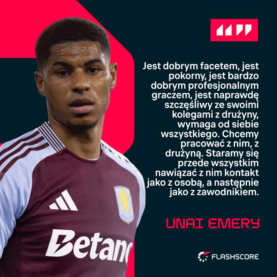 Unai Emery o Marcusie Rashfordzie