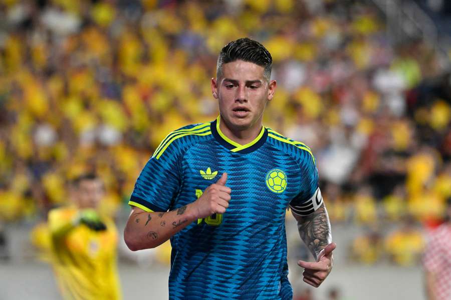 James Rodríguez, en un partido con la selección colombiana