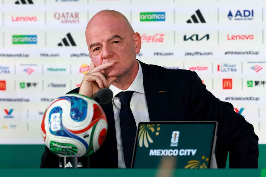 FIFA President Gianni Infantino during a press conference FIFA President Gianni Infantino during a press conference