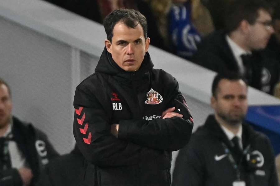 Regis Le Bris sur le banc de Sunderland aujourd'hui.