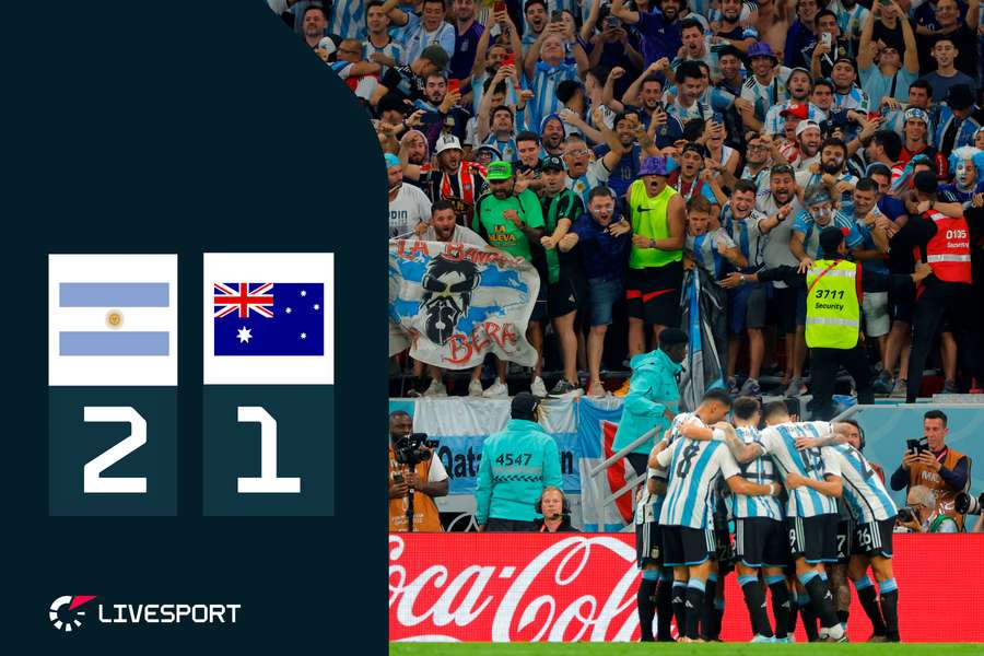Argentinci se po těsném vítězství nad Austrálií mohou těšit na čtvrtfinále proti Nizozemsku.