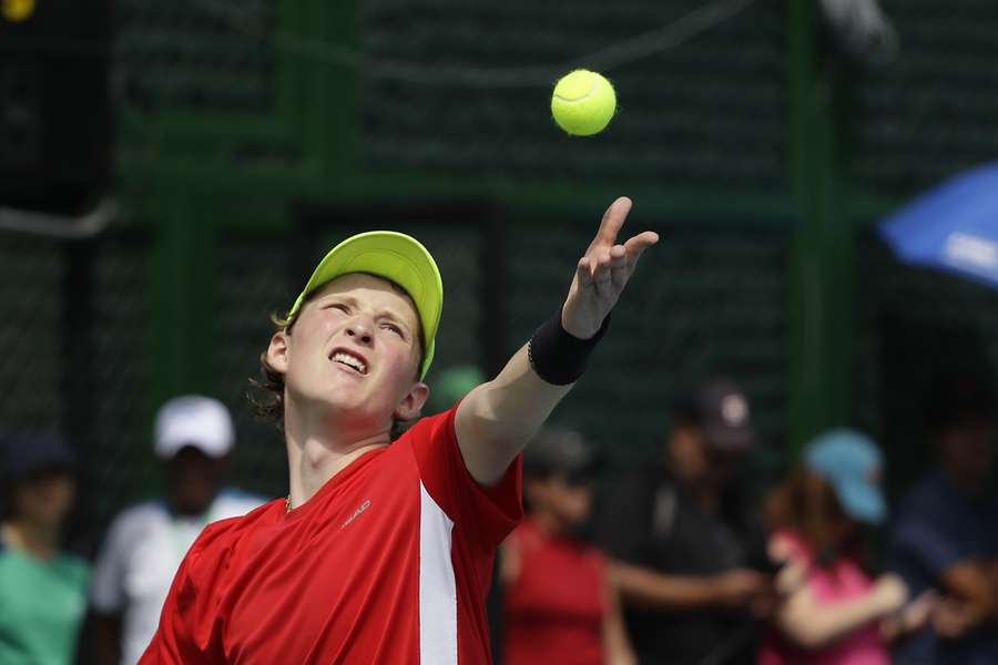 Elmer Møller, her i aktion for Danmark ved Davis Cup, er klar til anden runde af Oeiras 2, der er en såkaldt Challenger-turnering.