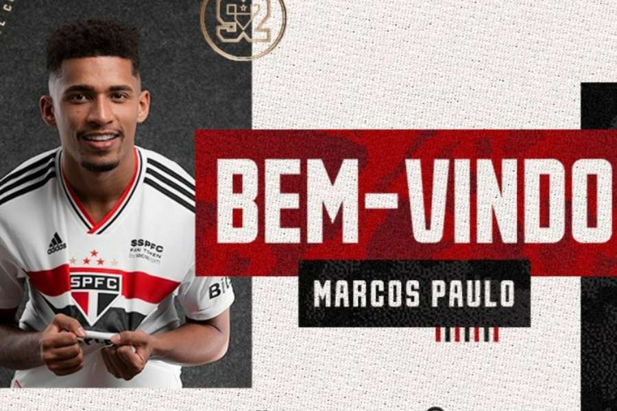 Marcos Paulo chega ao São Paulo por empréstimo até o fim de 2023