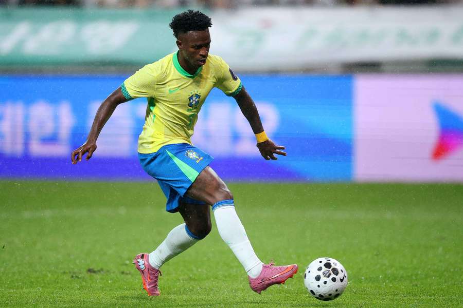 Vinicius Jr in action for Brazil