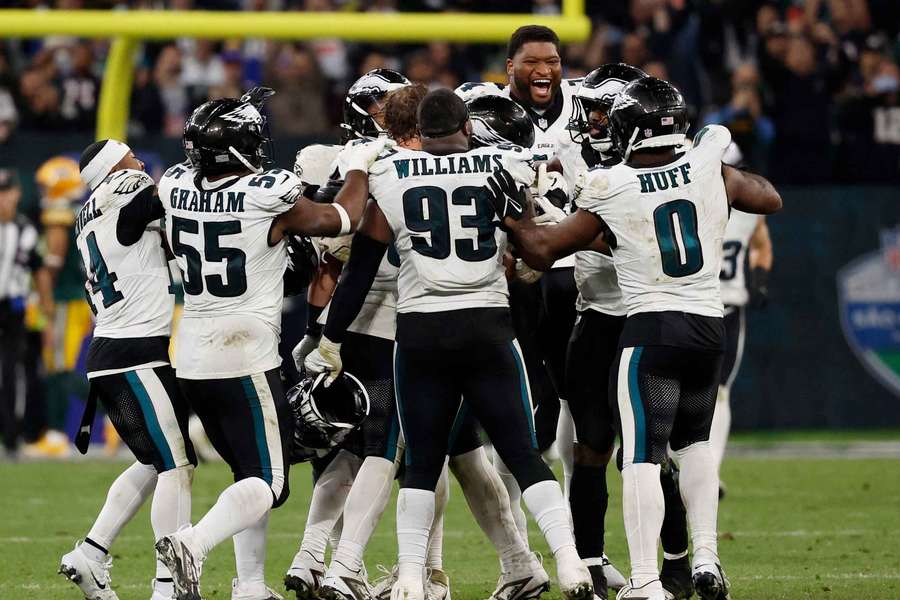 Philadelphia Eagles celebrate after the match