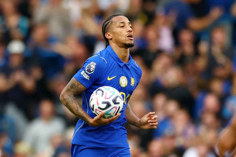 Joao Pedro celebrates scoring for Chelsea
