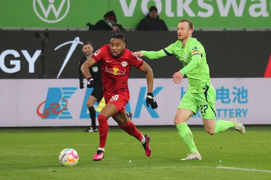 Nkunku in action for RB Leipzig on the weekend