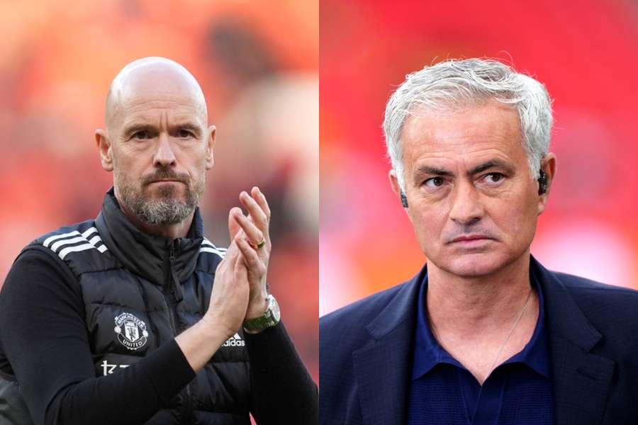 Erik Ten Hag și Jose Mourinho