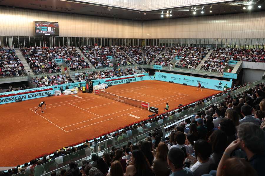 La vista sul campo del Madrid Open