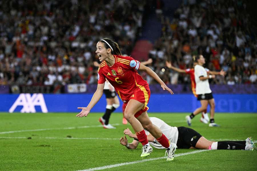 Aitana celebra su gol ante Alemania en la prórroga