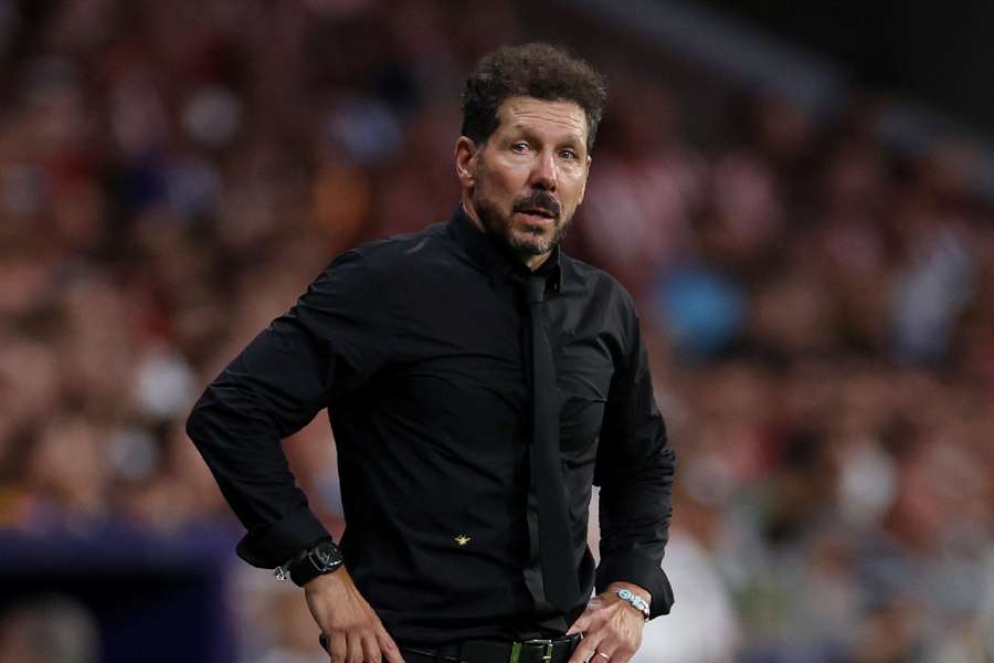 Simeone on the touchline