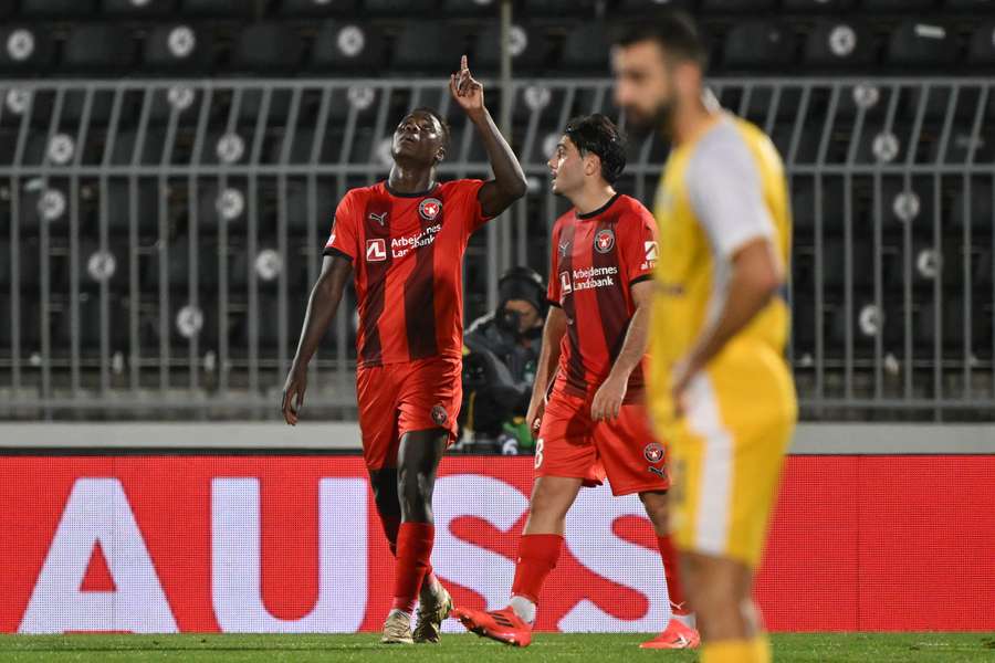 Edward Chilufya sørgede for sin scoring til 2-0 for at sikre FC Midtjylland alle tre point endegyldigt torsdag aften.