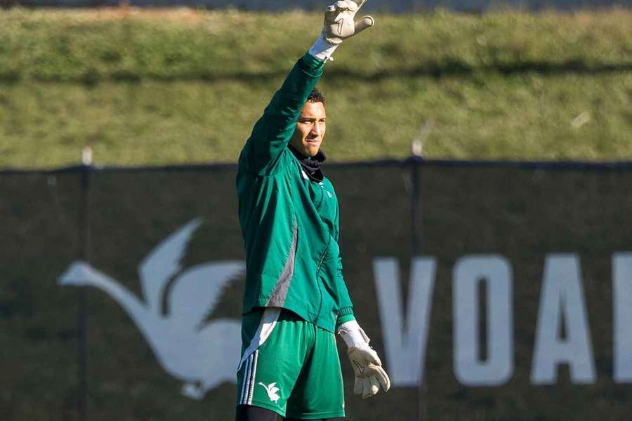 Patrick Sequeira no treino do Casa Pia