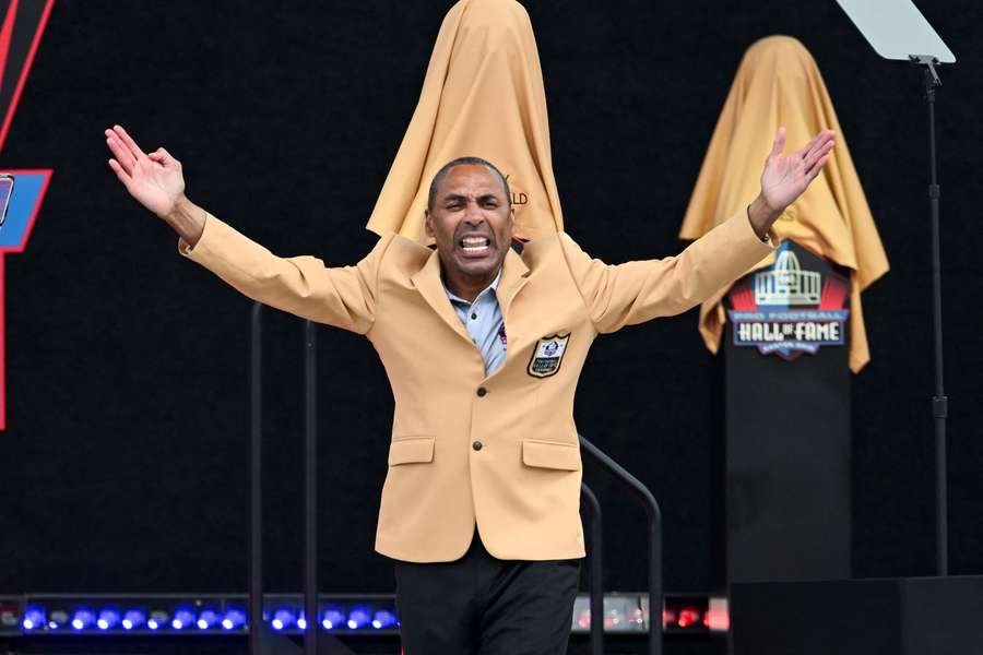 Roger Craig during his Hall of Fame induction in Canton, OH Roger Craig during his Hall of Fame induction in Canton, OH
