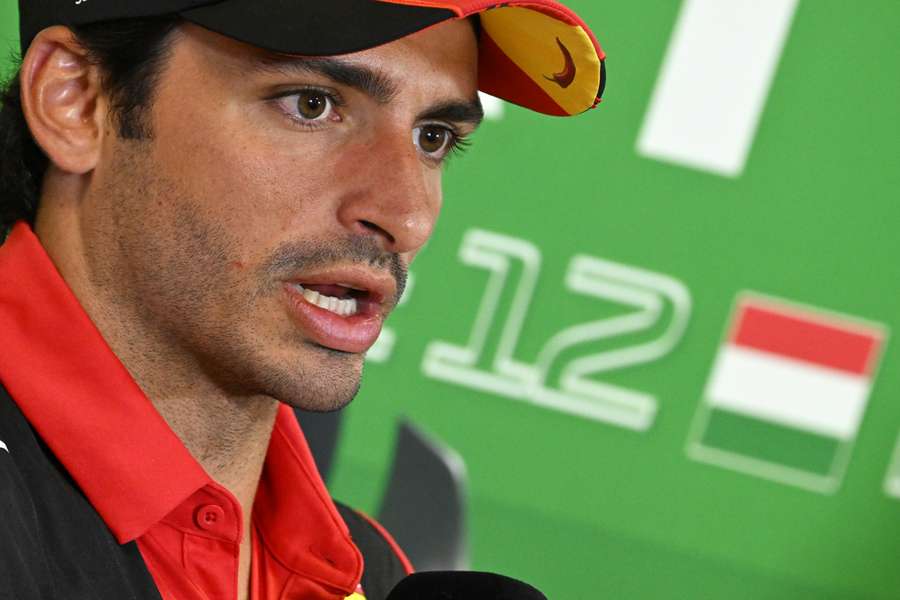 Sainz, durante la rueda de prensa previa al GP de Hungría