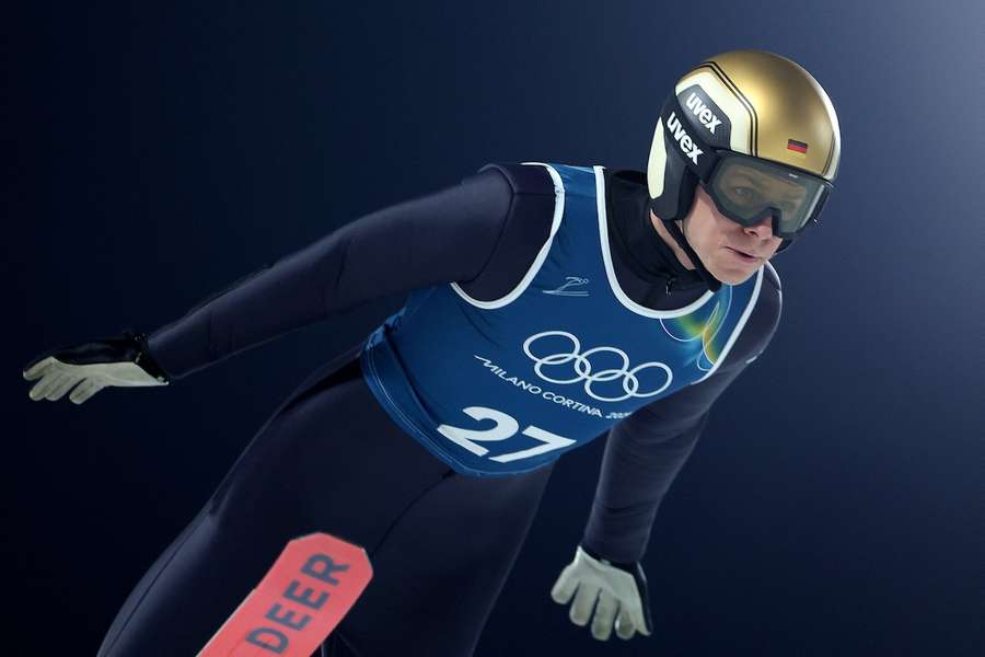 Andreas Wellinger beim ersten Training in Predazzo