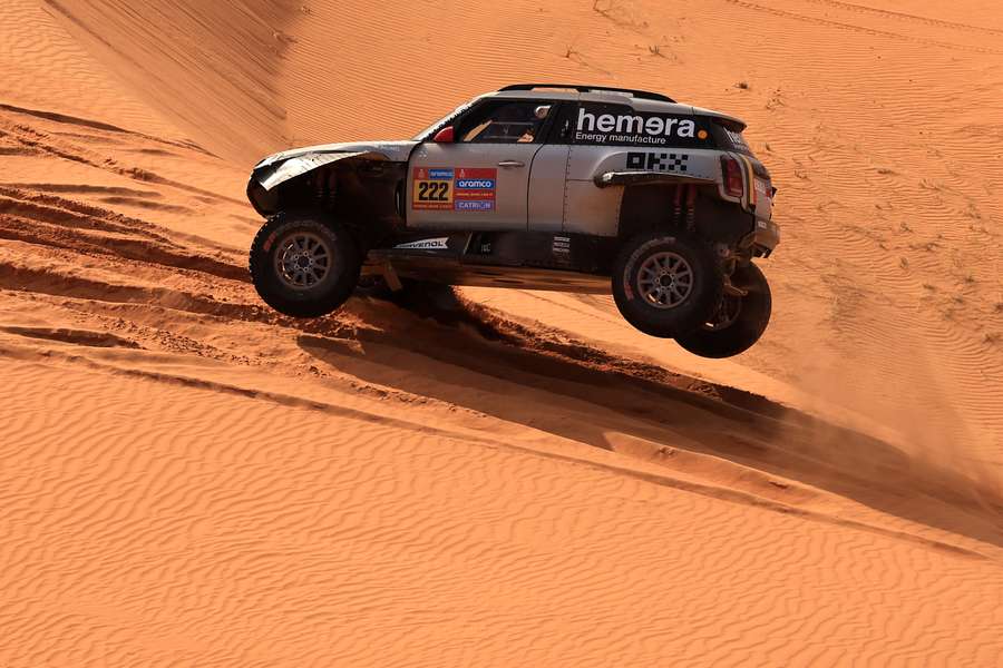 Mevius, en un salto con su coche