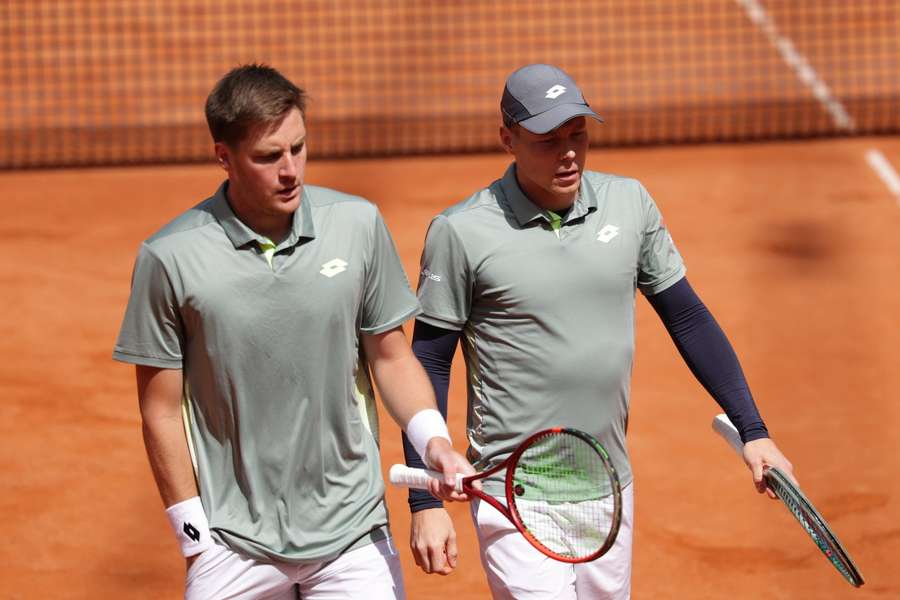 Heliovaara (right) and Patten get another victory ticked off Heliovaara (right) and Patten get another victory ticked off