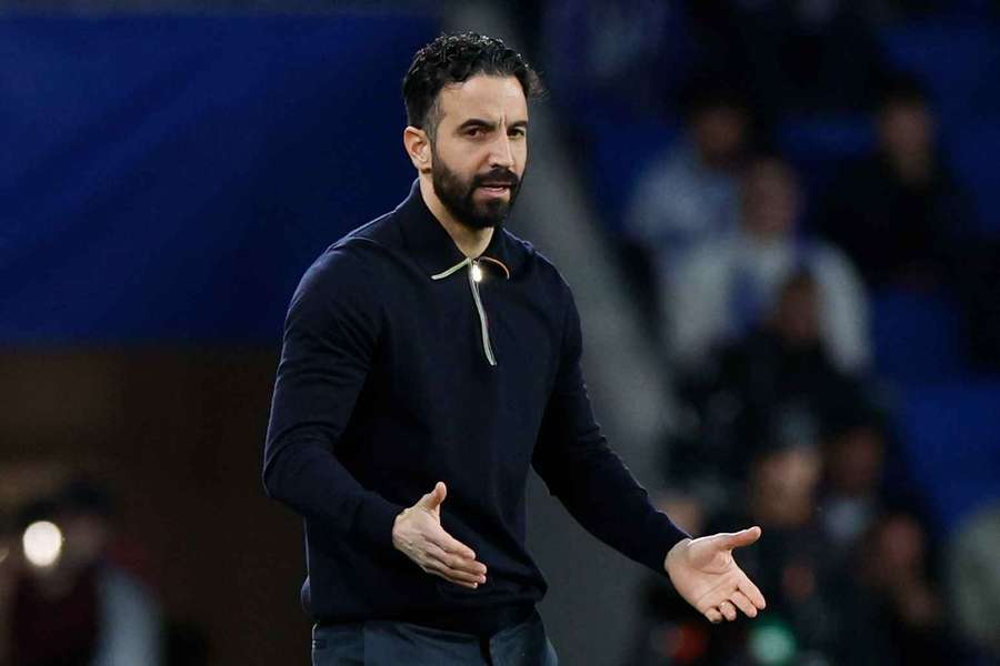 Amorim, durante el partido ante la Real Sociedad
