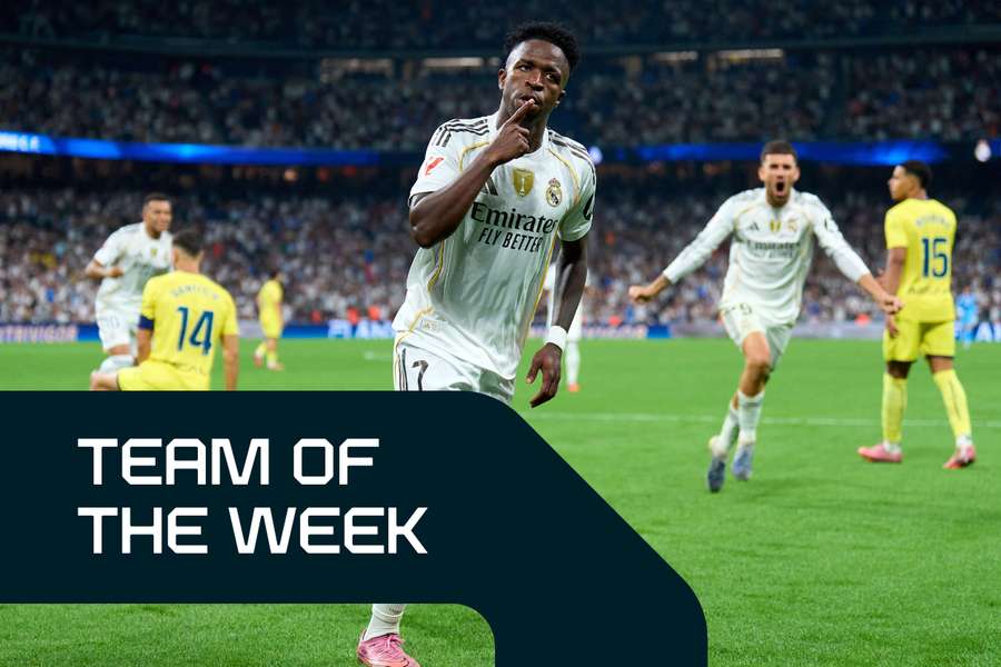 Vinicius Junior celebrates scoring for Real Madrid
