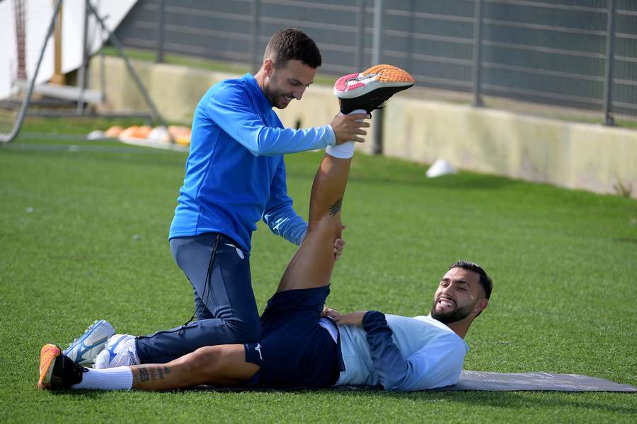 Castellanos trabalhou à parte no treino da Lazio