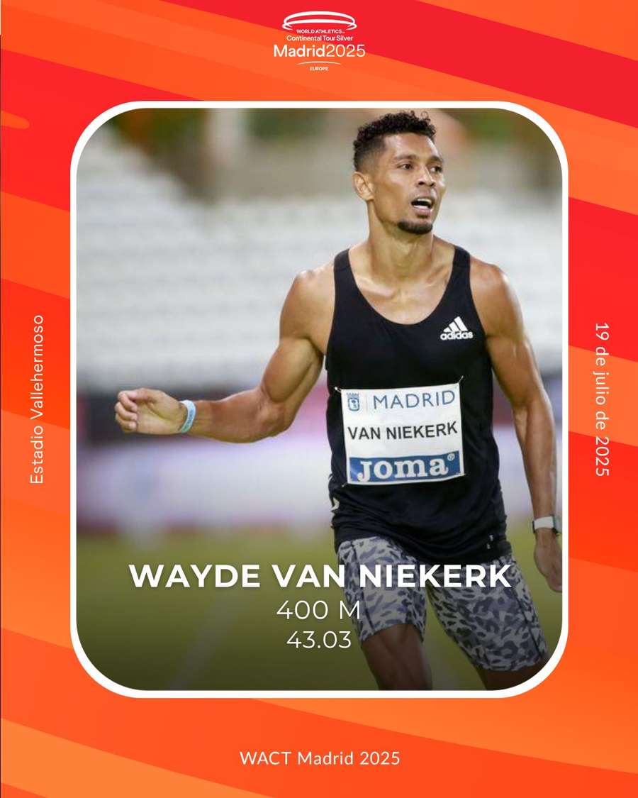 Wayde van Niekerk estará en Vallehermoso