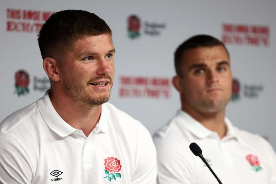 England's captain Owen Farrell speaks during a media event to announce England's Rugby World Cup Squad earlier this month