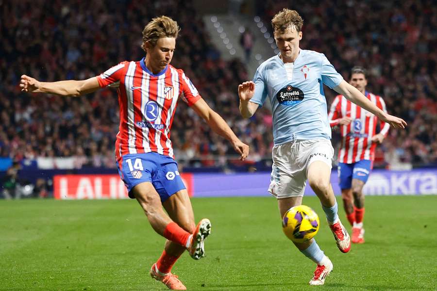 O Atlético de Madrid tropeçou em casa contra o Celta