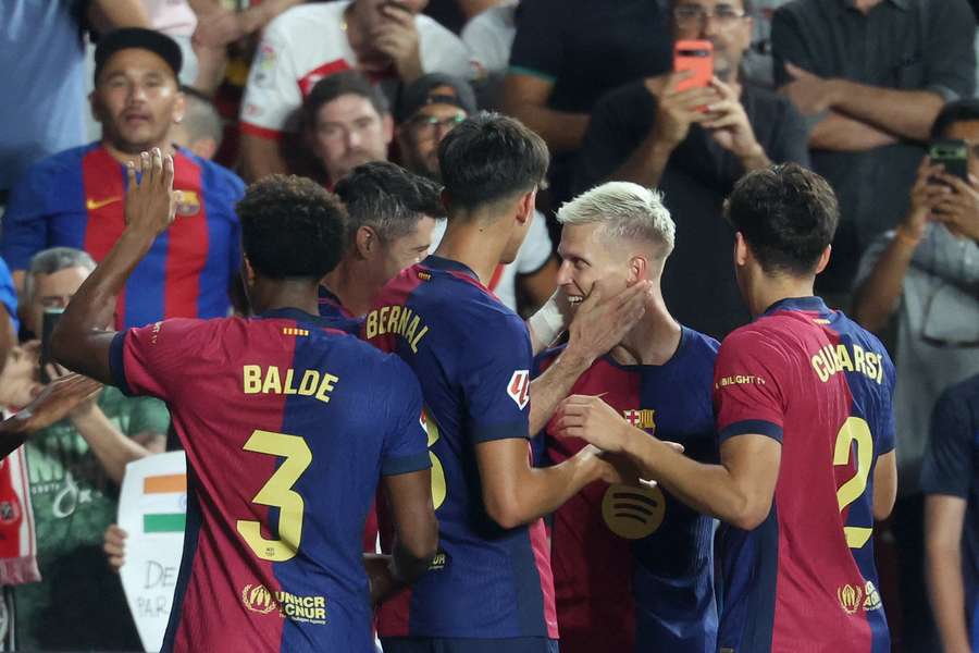 Dani Olmo sikrede sejren for Barcelona