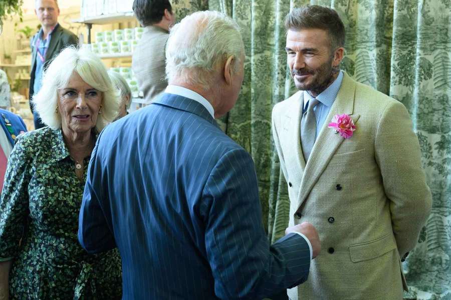 David Beckham spoke to the King at the Chelsea Flower Show in May