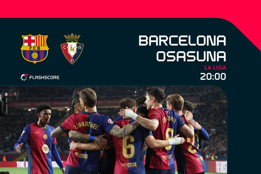 O Barcelona recebe o Osasuna em Montjuïc.