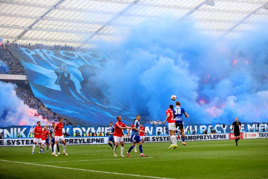 Ujęcie z meczu Ruch Chorzów – Wisła Kraków 